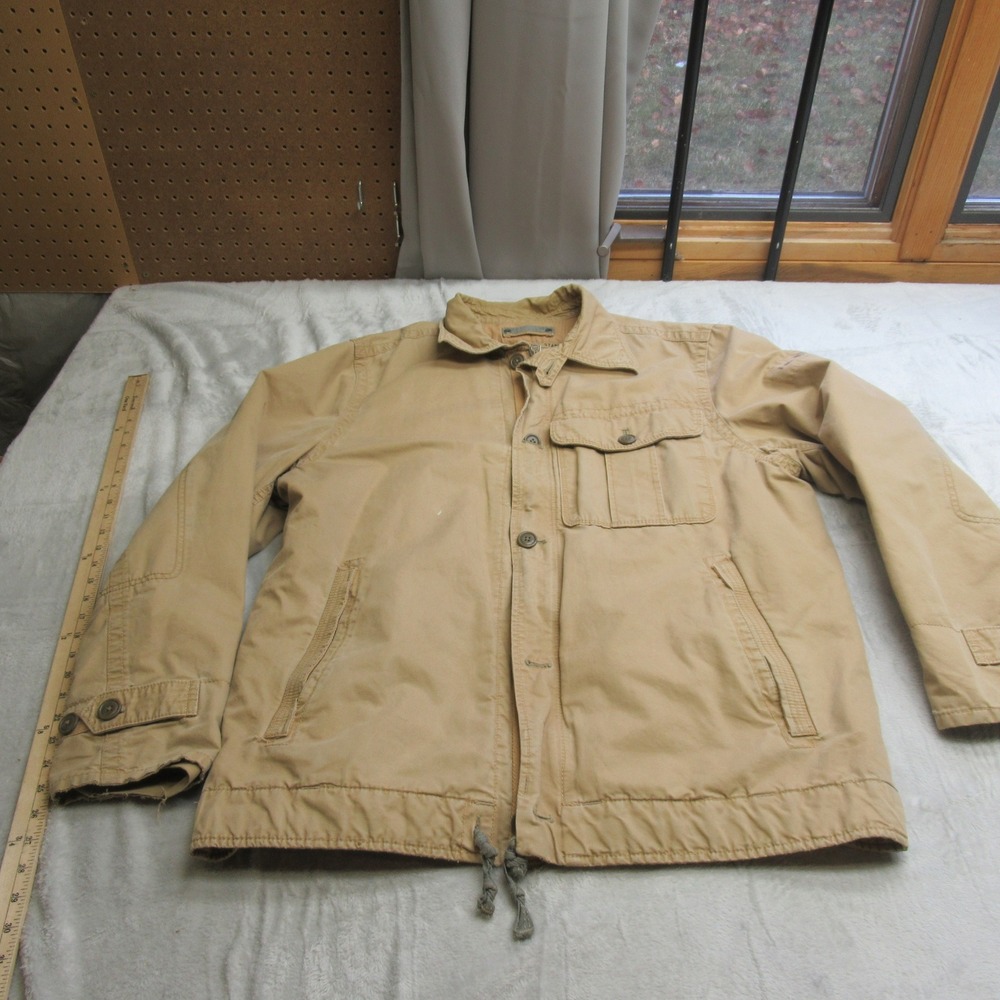 Gap M65 Jacket Mens XL Tall Beige Heavyweight Rugged Work Zip Utility Military